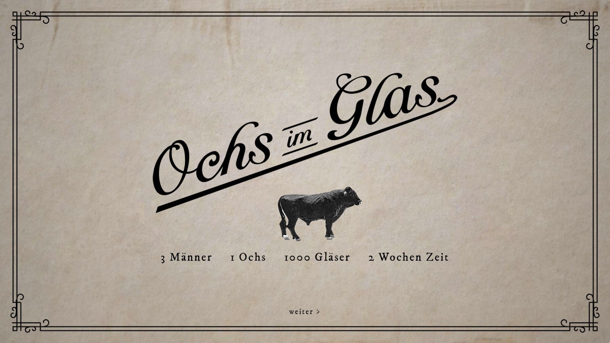 Ochs im Glas